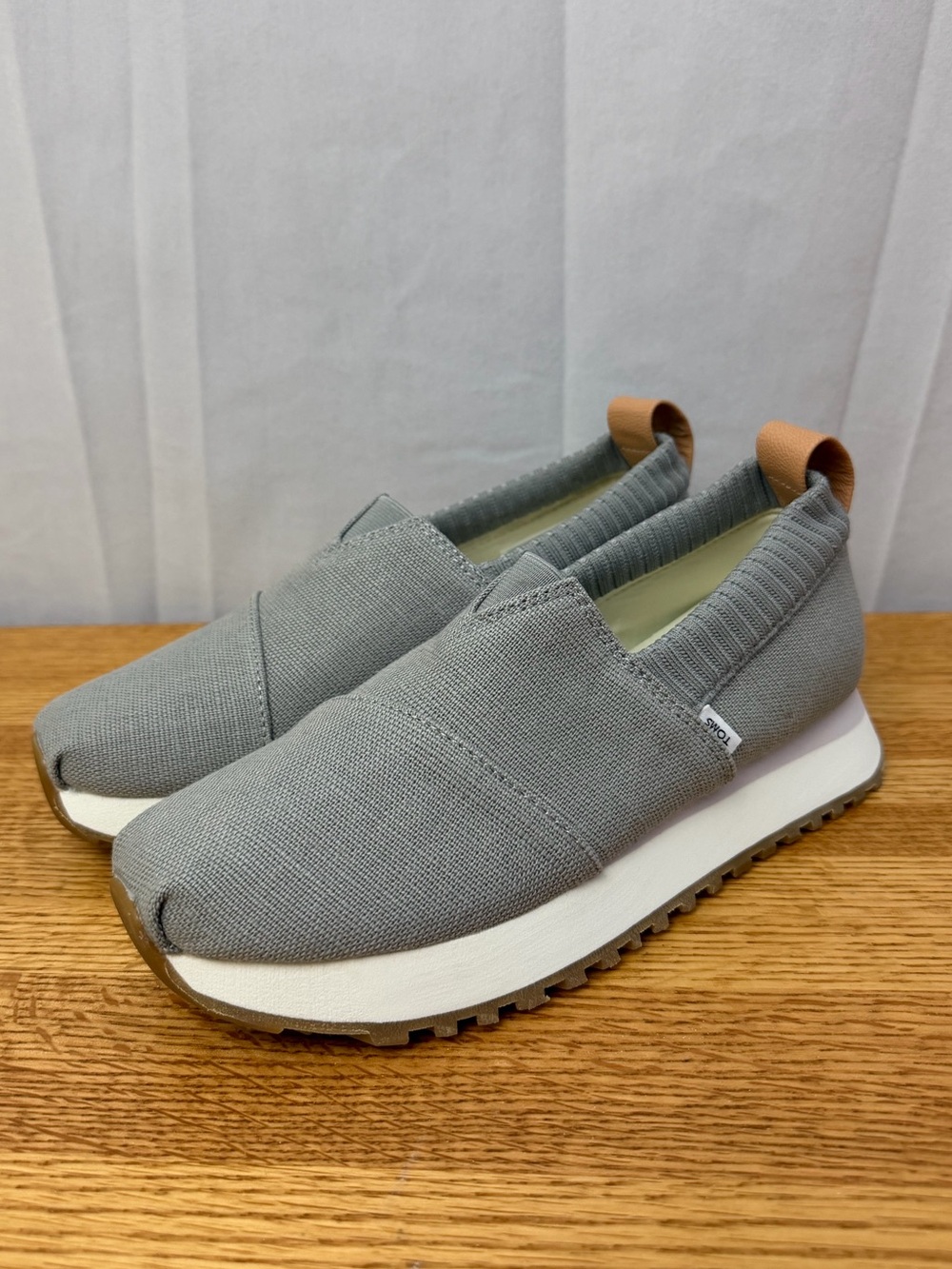 Toms Alpargata Resident 2.0 Gray Canvas Slip on Sneakers Womens Size 5.5